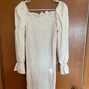 Bodycon Plaid Maxi Dress with Frill Details BRAND NEW with tags!